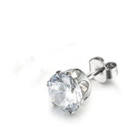 Crown Six Prongs Inlaid Zircon Earrings