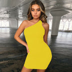 Solid color sleeveless women's dress