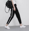 Lucylizz Women Striped Sport Leggings Fitness Yoga Pants Leggins Gym Sports Clothing Running Tights Slim Trousers Plus Size