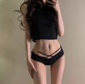 Korean Underwear Girl''s Thread Lace Edge Cross