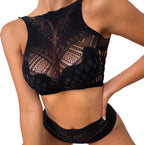 Women's Hollow-out Fishnet Clothes Bikini Suit