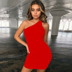 Solid color sleeveless women's dress