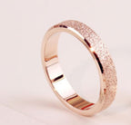 Romantic Simple Frosted Couple Couple Rings