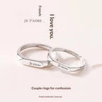 Trendy French Couple Rings With Niche Design Aesthetic