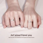 Trendy French Couple Rings With Niche Design Aesthetic