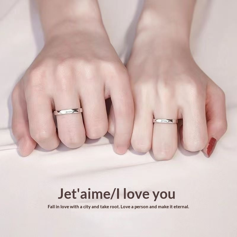 Trendy French Couple Rings With Niche Design Aesthetic