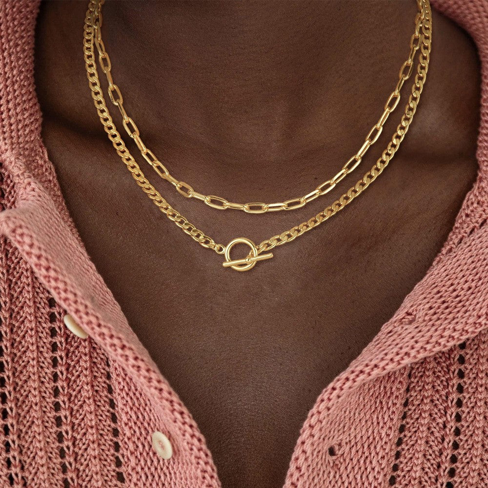 Womens Retro Alloy Layered Clavicle Necklace
