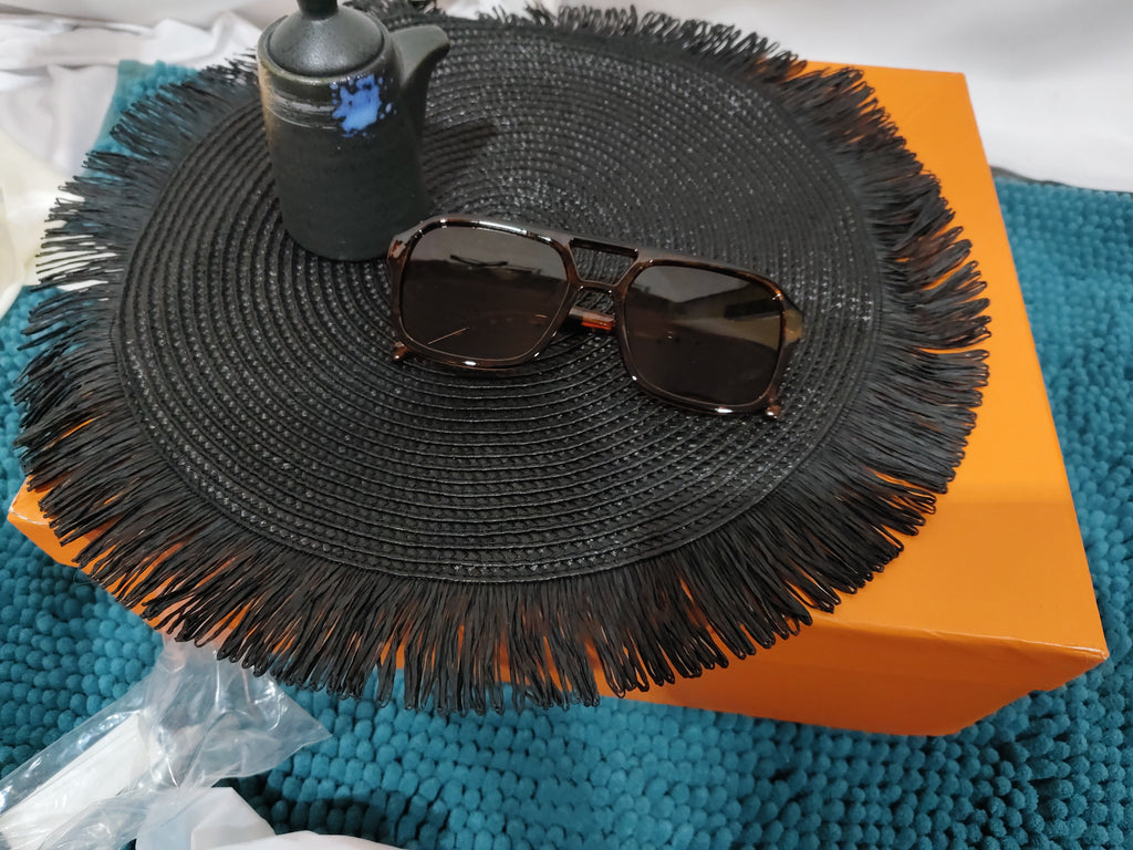 Square Double Beam Sunglasses Men And Women Retro Personality