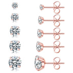 Fashionable Zircon Earrings, Simple And Personalized Titanium Steel Claw Earrings