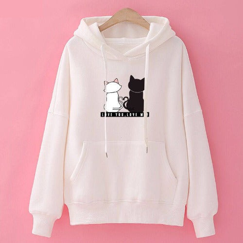Plush and thickened hooded Korean student slacker