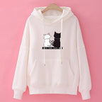Plush and thickened hooded Korean student slacker