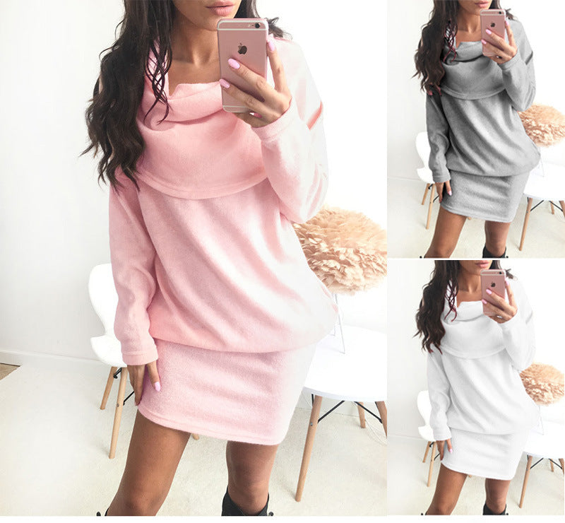 Europe and the United States EBAY autumn winter fashion burst dress, fast selling hot fashion anti collar sweater