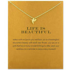 Pendant Necklace Gift Card With Information Card