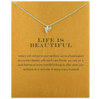 Pendant Necklace Gift Card With Information Card