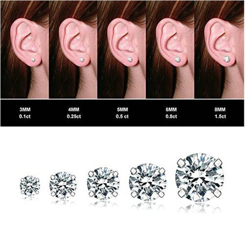 Fashionable Zircon Earrings, Simple And Personalized Titanium Steel Claw Earrings