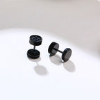 Stainless Steel Japanese And Korean Earrings Dumbbell Earrings