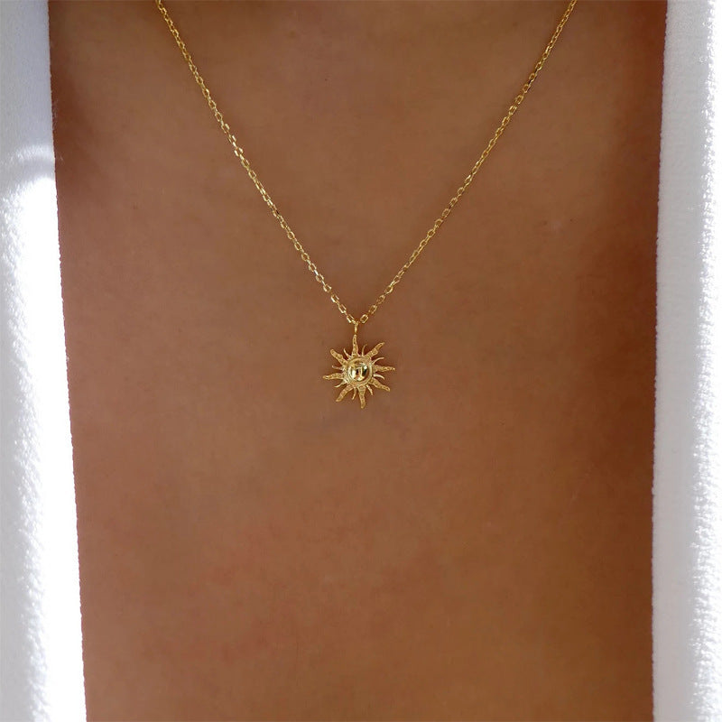 Sunlight-inspired Pendant Necklace Bold Clavicle Chain