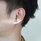 Stainless Steel Japanese And Korean Earrings Dumbbell Earrings