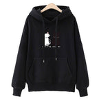 Plush and thickened hooded Korean student slacker