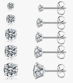 Fashionable Zircon Earrings, Simple And Personalized Titanium Steel Claw Earrings