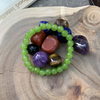 Green Grape Crystal Handmade Elastic Bracelet