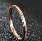 Romantic Simple Frosted Couple Couple Rings