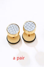 Stainless Steel Japanese And Korean Earrings Dumbbell Earrings