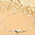 Korean-style Faux Silver Bracelet For Women