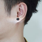 Stainless Steel Japanese And Korean Earrings Dumbbell Earrings