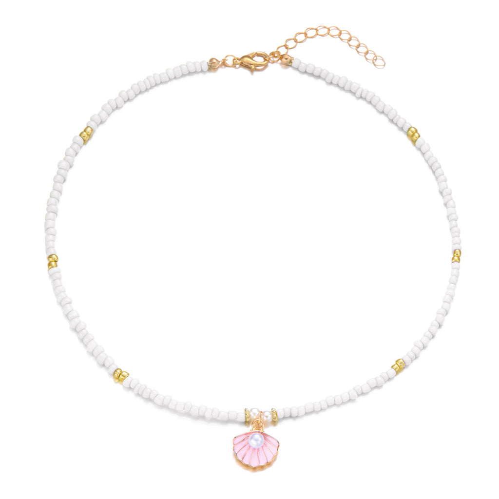 Bohemian Nautical-Style Shell And Pearl Necklace