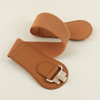 New Autumn And Winter Women's Wide Belt Metal Curved Buckle Belt With Suit Jacket Elastic Elastic Comfortable Waist