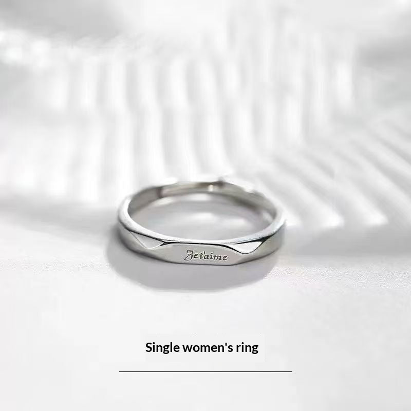 Trendy French Couple Rings With Niche Design Aesthetic