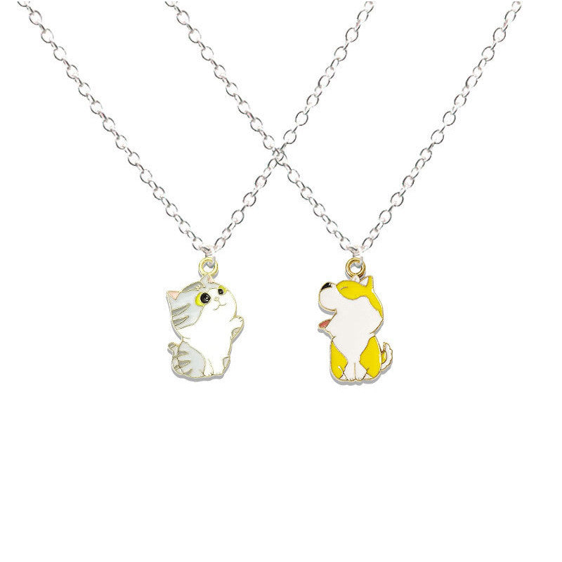 Original Cat And Sweet Dog Necklace Pendant