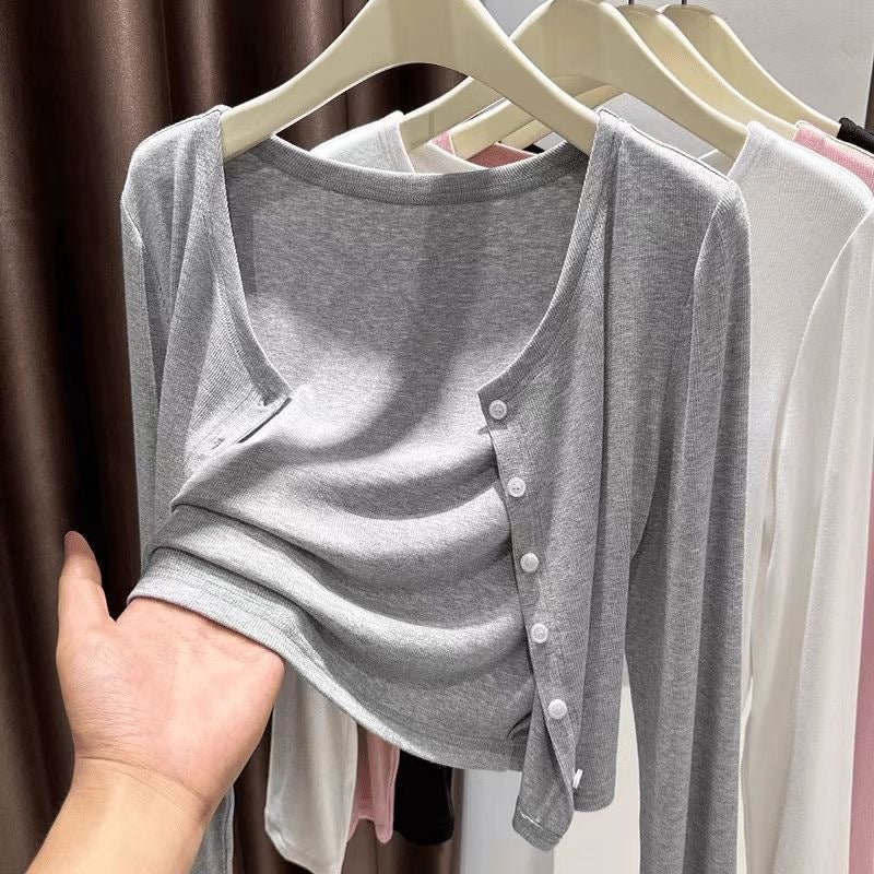 Gray Sun Protection Cardigan Women's Coat Shawl
