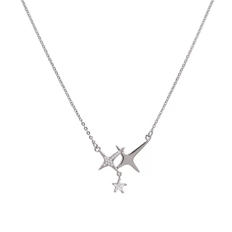 Starry Zircon Necklace For Women Niche Edgy And Cool-Girl Style