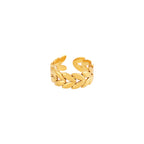 Adjustable 18K Gold-plated Ring With An Open Design