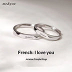 Trendy French Couple Rings With Niche Design Aesthetic