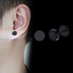 Stainless Steel Japanese And Korean Earrings Dumbbell Earrings