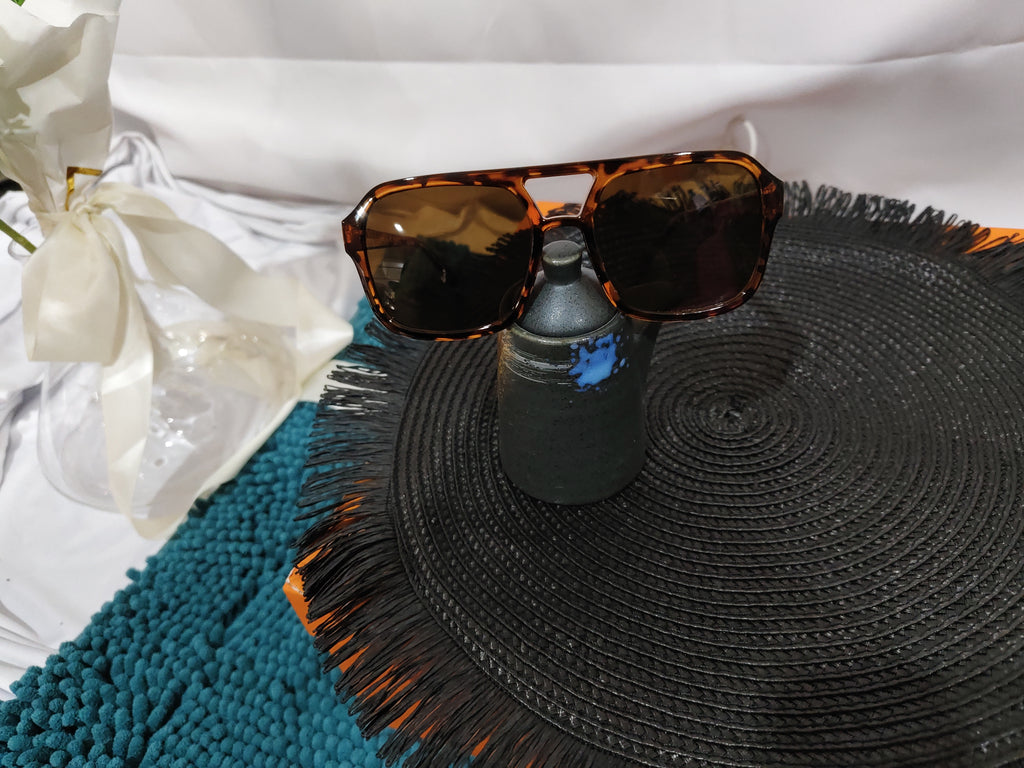 Square Double Beam Sunglasses Men And Women Retro Personality