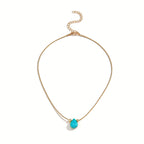 Fashionable Feng Shui Teardrop Turquoise Pendant For Women