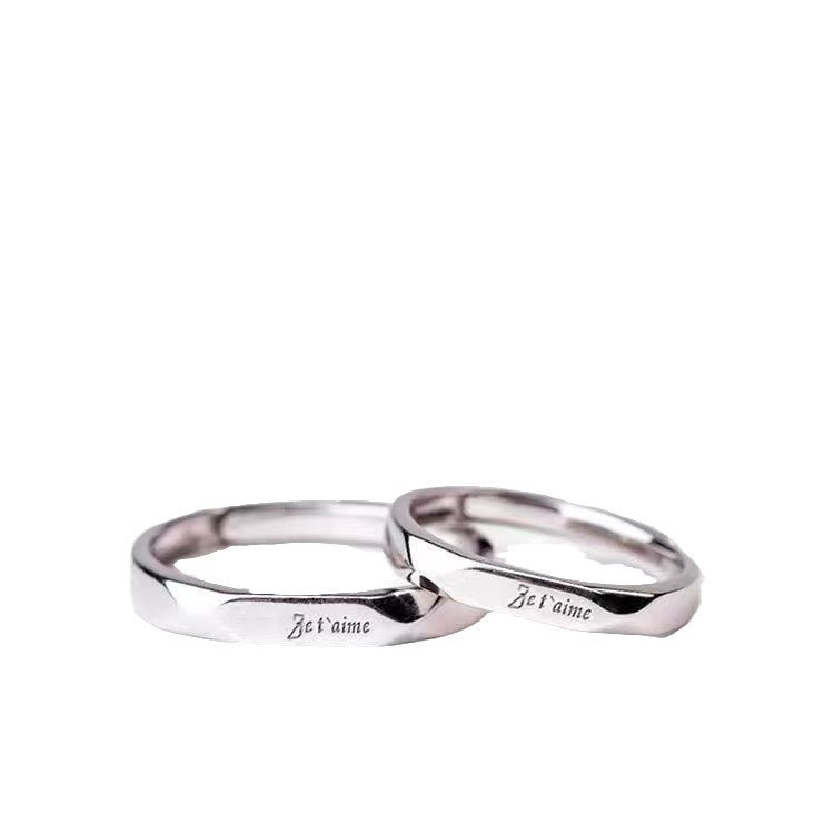 Trendy French Couple Rings With Niche Design Aesthetic
