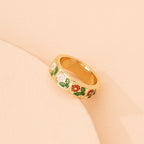 18K Gold Emerald Ring With Diamonds For Women