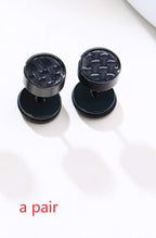Stainless Steel Japanese And Korean Earrings Dumbbell Earrings