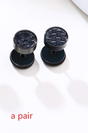 Stainless Steel Japanese And Korean Earrings Dumbbell Earrings