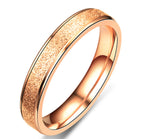 Romantic Simple Frosted Couple Couple Rings